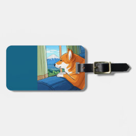 Etiqueta De Bagagem shiba inu e mt fuji Bagtag