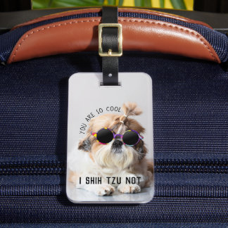 Etiqueta De Bagagem Shih Tzu Não diversão adoradores de cachorros fofo