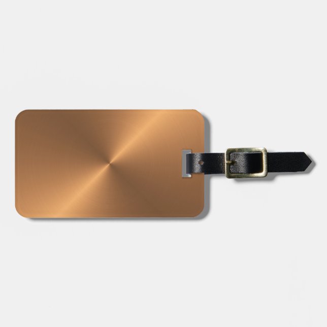 Etiqueta De Bagagem Shine de cobre (Frente Horizontal)