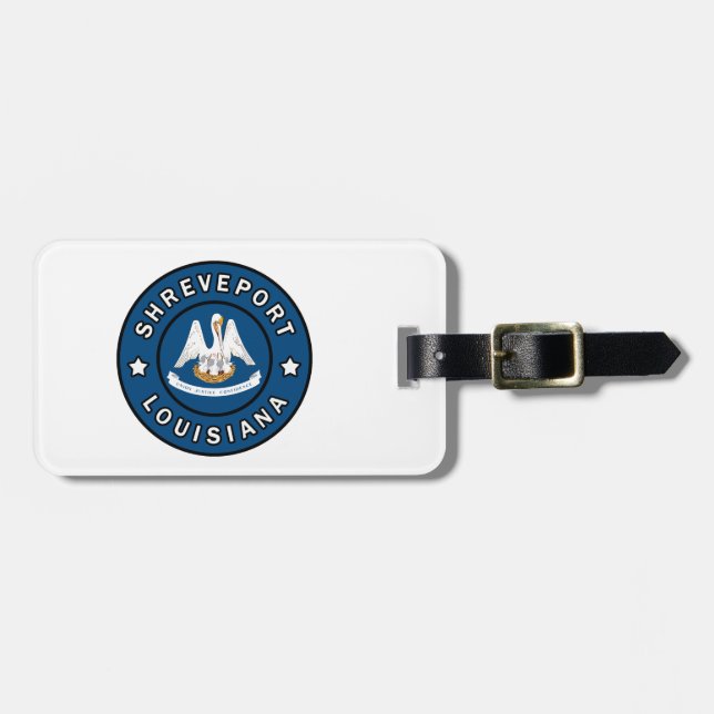 Etiqueta De Bagagem Shreveport Louisiana (Frente Horizontal)
