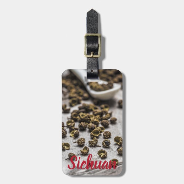 Etiqueta De Bagagem Sichuan Pepper Chinês Cuisine (Frente Vertical)