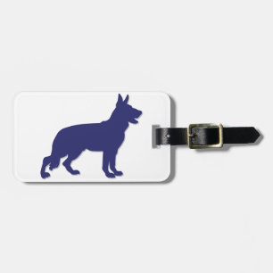 Etiqueta De Bagagem Silhouette german shepherd
