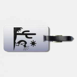 Etiqueta De Bagagem Silhouette Kokopelli
