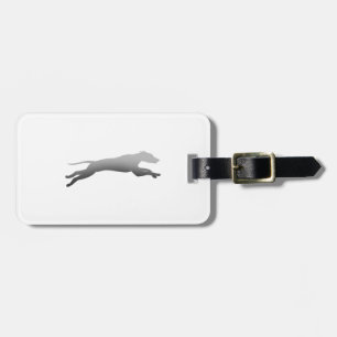 Etiqueta De Bagagem Silhueta Whippet Running