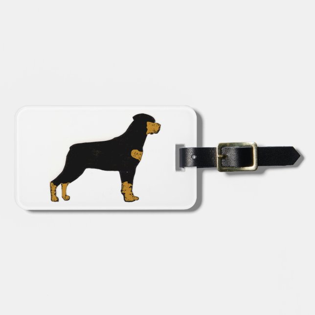 Etiqueta De Bagagem silo rottweiler (Frente Horizontal)