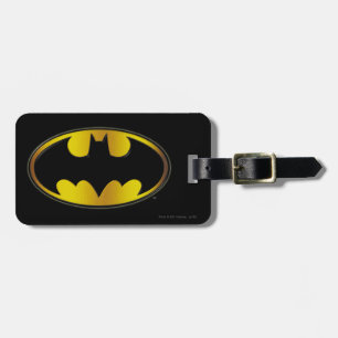 Etiqueta De Bagagem Símbolo Batman Logotipo de gradiente oval