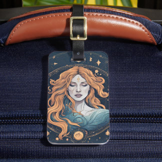 Etiqueta De Bagagem Símbolo Celestial Aquário Zodiac