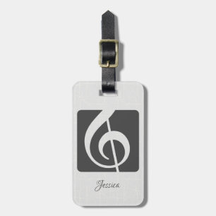Etiqueta De Bagagem Símbolo de Música de Cor Personalizada - Limpeza