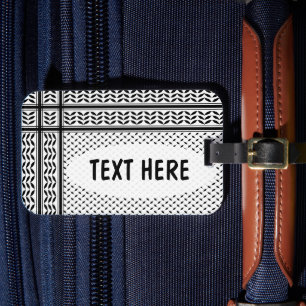 Etiqueta De Bagagem Símbolo Keffiyeh do Padrão de Resistência Palestin