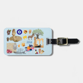 Etiqueta De Bagagem Símbolos de Viagem do Chipre