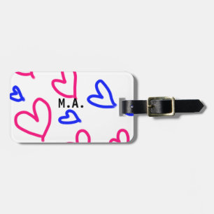 Etiqueta De Bagagem SIMPLE MINIMAL.CUTE ADICIONE NOME BEBÊ coração adi