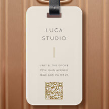 Simples e Limpo Código QR moderno Dourado e Creme