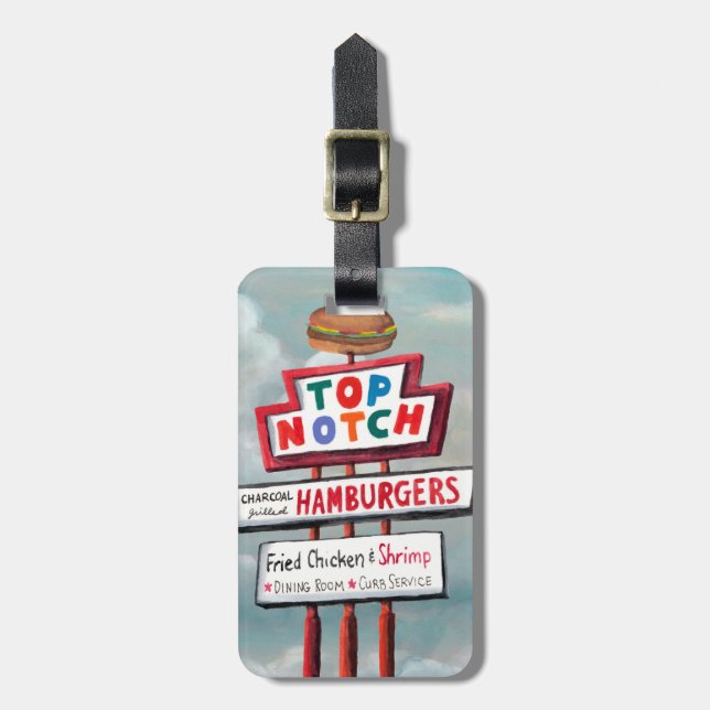 Etiqueta De Bagagem Sinal de Comida Rápida (Frente Vertical)