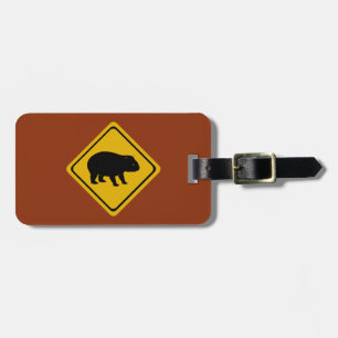 Etiqueta De Bagagem Sinal de estrada australiano - wombat -