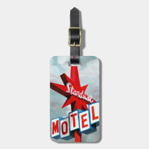 Etiqueta De Bagagem Sinal de Motel Stardust