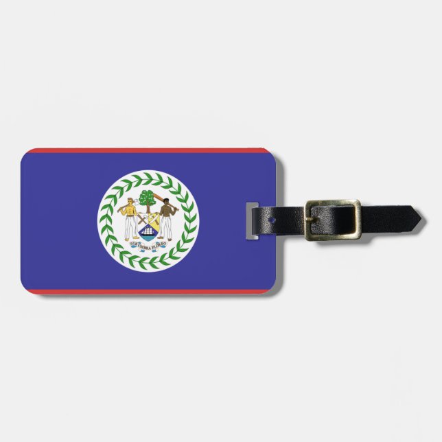 Etiqueta De Bagagem Sinalizador Belize (Frente Horizontal)