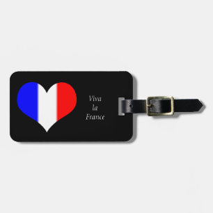 Etiqueta De Bagagem Sinalizador francês Heart