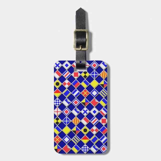 Etiqueta De Bagagem Sinalizadores de Sinal Náutico Verificados (Frente Vertical)