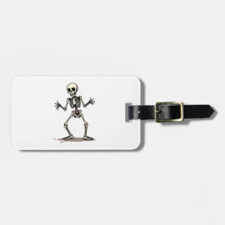 Etiqueta De Bagagem Skeleton Doing the Dab � Funny Halloween Dance Shi