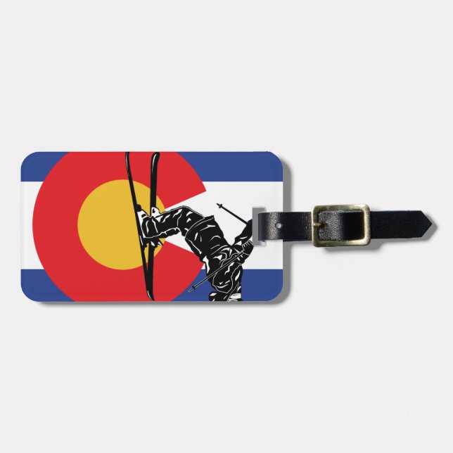 Etiqueta De Bagagem Ski Colorado (Frente Horizontal)