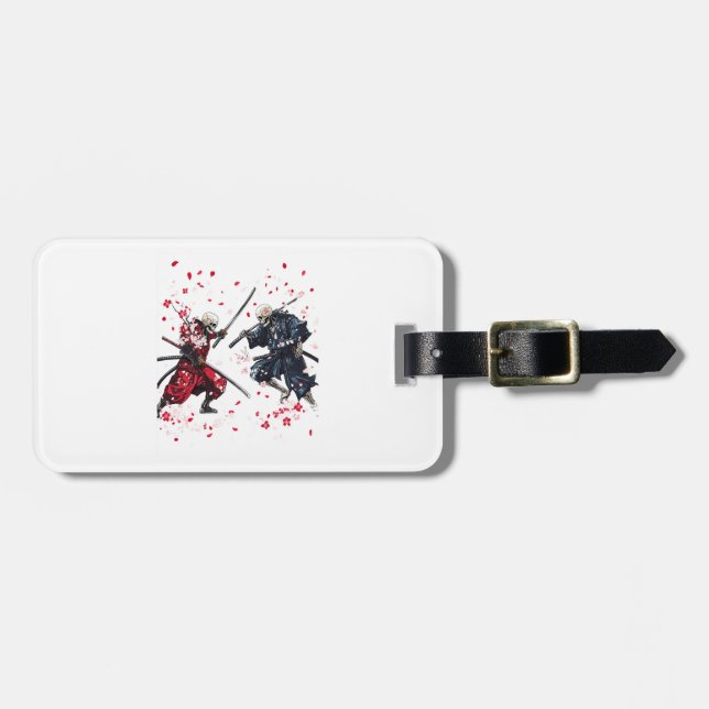 Etiqueta De Bagagem Skull Samurai Duel (Frente Horizontal)