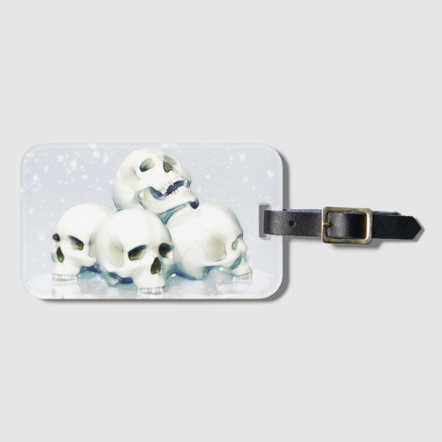 Etiqueta De Bagagem Skulls in the snow  (Frente Horizontal)