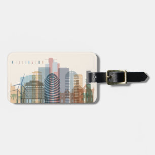 Etiqueta De Bagagem Skyline da cidade de Wellington, Nova Zelândia