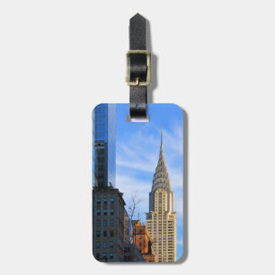 Etiqueta De Bagagem Skyline da NYC: Vista do centro da cidade do prédi