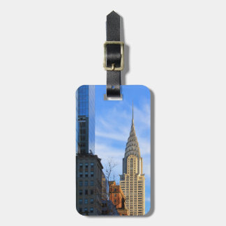 Etiqueta De Bagagem Skyline da NYC: Vista do centro da cidade do prédi