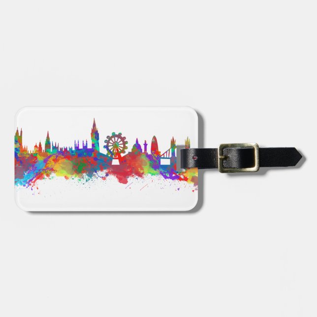 Etiqueta De Bagagem Skyline de Londres (Frente Horizontal)