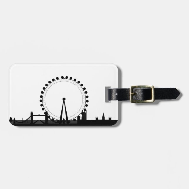 Etiqueta De Bagagem Skyline de Londres (Frente Horizontal)