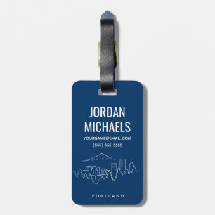 Etiqueta De Bagagem Skyline de Portland
