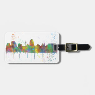 ETIQUETA DE BAGAGEM SKYLINE DE SAN ANTONIO TEXAS