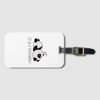 Etiqueta De Bagagem Sleepy Panda T-Shirt Baby Blanket Draket Bag