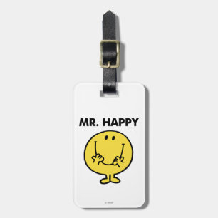 Etiqueta De Bagagem Smiley face gigante do Sr. Feliz  