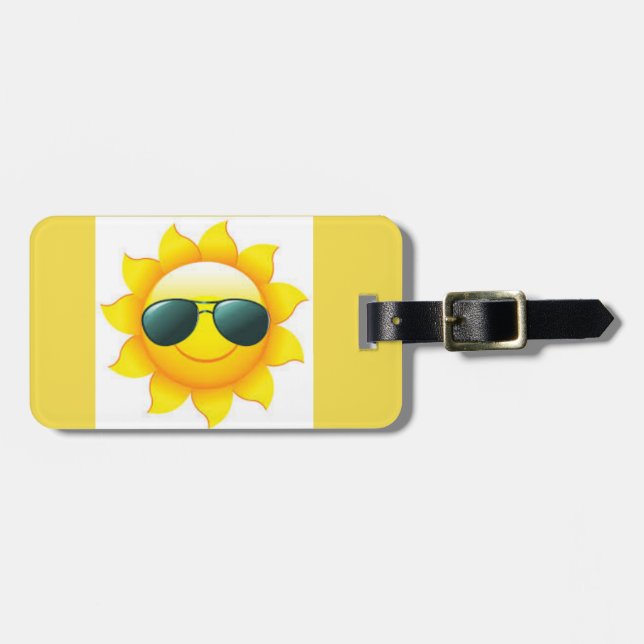 Etiqueta De Bagagem Smiley Sunshine (Frente Horizontal)
