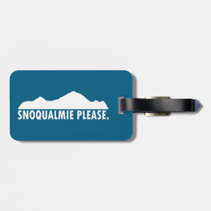 Etiqueta De Bagagem Snoqualmie Washington Por favor