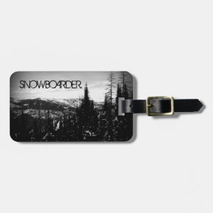 Etiqueta De Bagagem Snowboarder