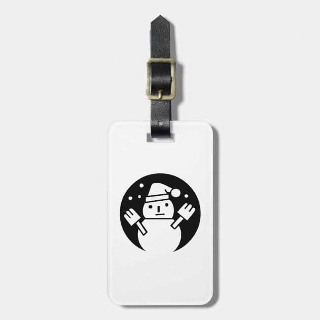 Etiqueta De Bagagem Snowman (Frente Vertical)
