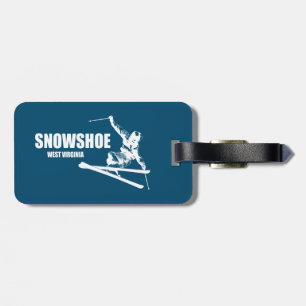 Etiqueta De Bagagem Snowshoe Mountain West Virginia Skier