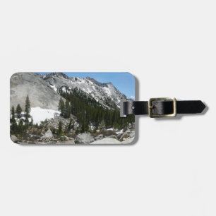 Etiqueta De Bagagem Snowy Granite Domes Panorama em Yosemite