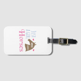 Etiqueta De Bagagem Só uma garota que ama Cavalos