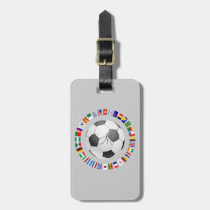 Etiqueta De Bagagem SOCCER 2014 Monograma Personalizado Inicial