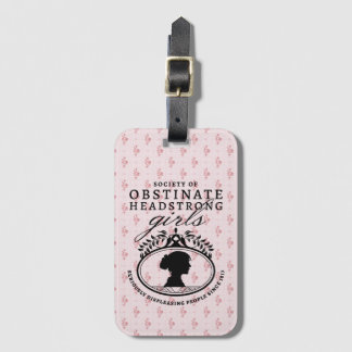 Etiqueta De Bagagem Sociedade Jane Austen das Garotas Obstinadas e Tei