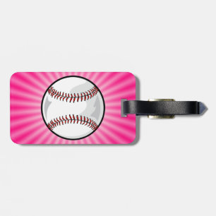 Etiqueta De Bagagem Softball Rosa