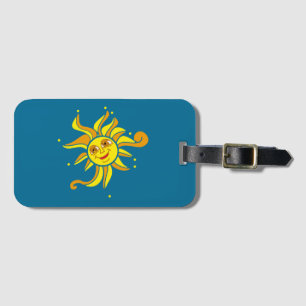 Etiqueta De Bagagem Sol Feliz