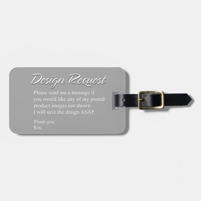 Etiqueta de Bagagem Solicitação de Design (Frente Horizontal)
