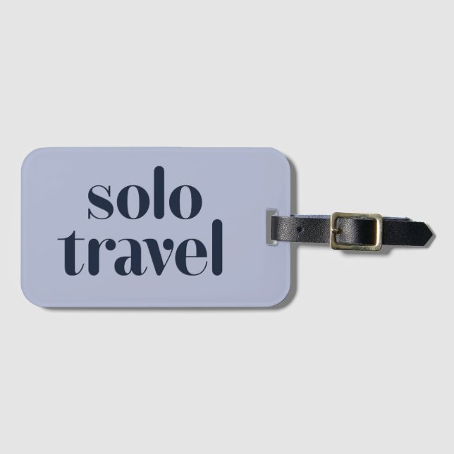 Etiqueta De Bagagem Solo Travel (Frente Horizontal)