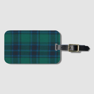 Etiqueta De Bagagem Solteiro de Tartan com ranhura de cartão