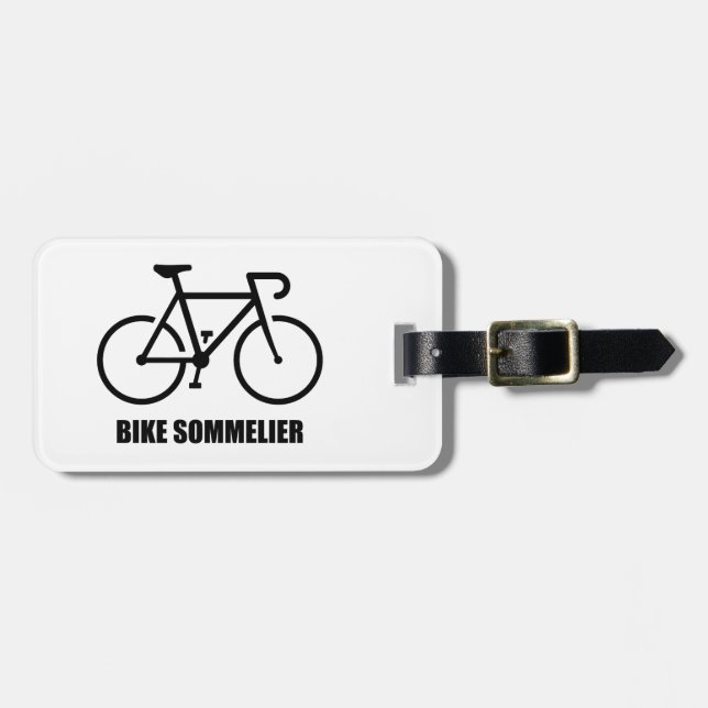 Etiqueta De Bagagem Sommelier de Bicicleta (Frente Horizontal)